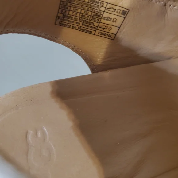 UGG Sandals LE FLUFF CHELLA JASMINE WHITE SLINGBACK PLATFORM SANDAL US 9.5 EUC - Picture 7 of 7